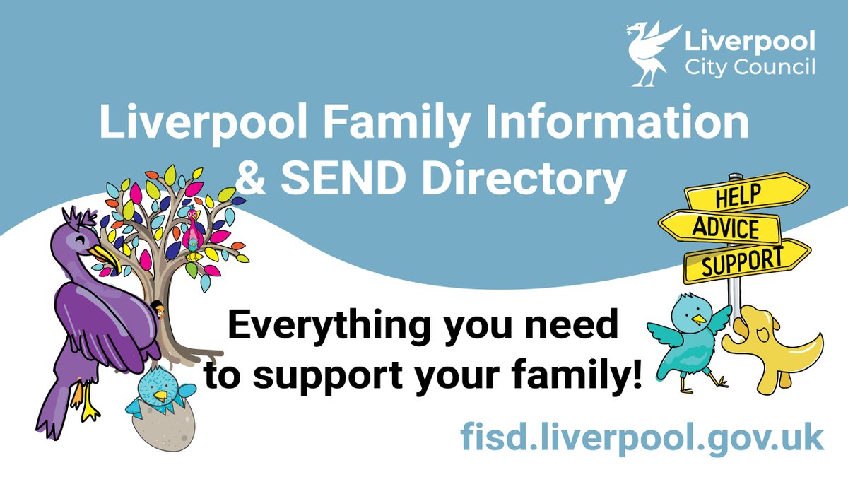 Have you had a look at the Liverpool Family Information and SEND Directory? 👀 

This is our brilliant online resource for families in our city – from 🤰  ante-natal info to teenagers 🧒  it’s a must for parents and carers! 👨‍👩‍👦 

 💻 bit.ly/3y36Hv7