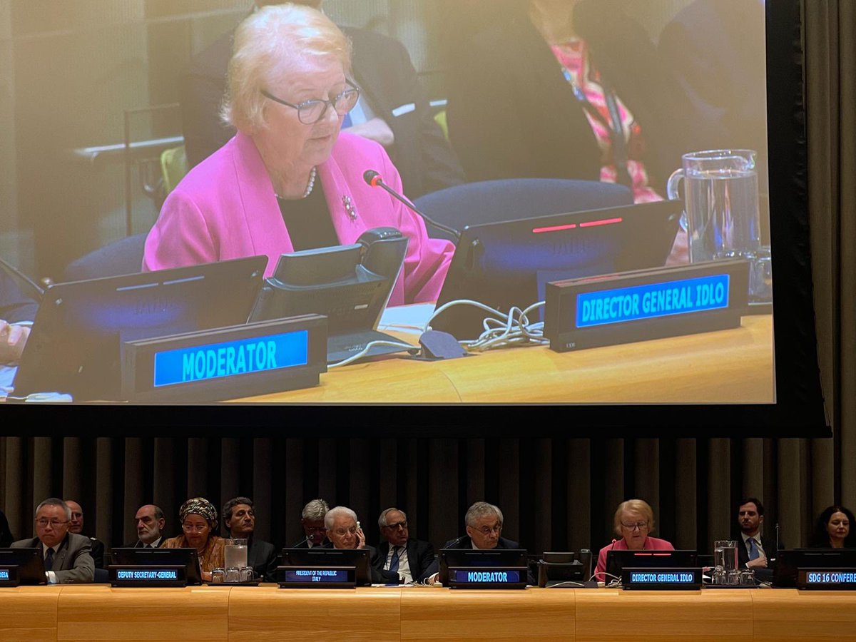 At the opening of today’s #SDG16Conference I highlighted how #SDG16 is a critical enabler and accelerator for all the SDGs, and at the heart of what makes the 2030 Agenda transformative.   Read my statement: ow.ly/bpyM50Rxwhj   @IDLO @ItalyUN_NY @ItalyMFA @UNDESA