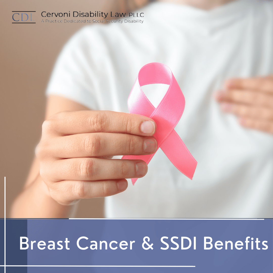 Facing breast cancer brings not just #HealthChallenges, but financial ones too. Learn how #SSDI benefits can provide the support you need during treatment and recovery. 

🎗️For vital insights and assistance, read our blog here cervonidisabilitylaw.com/blog.