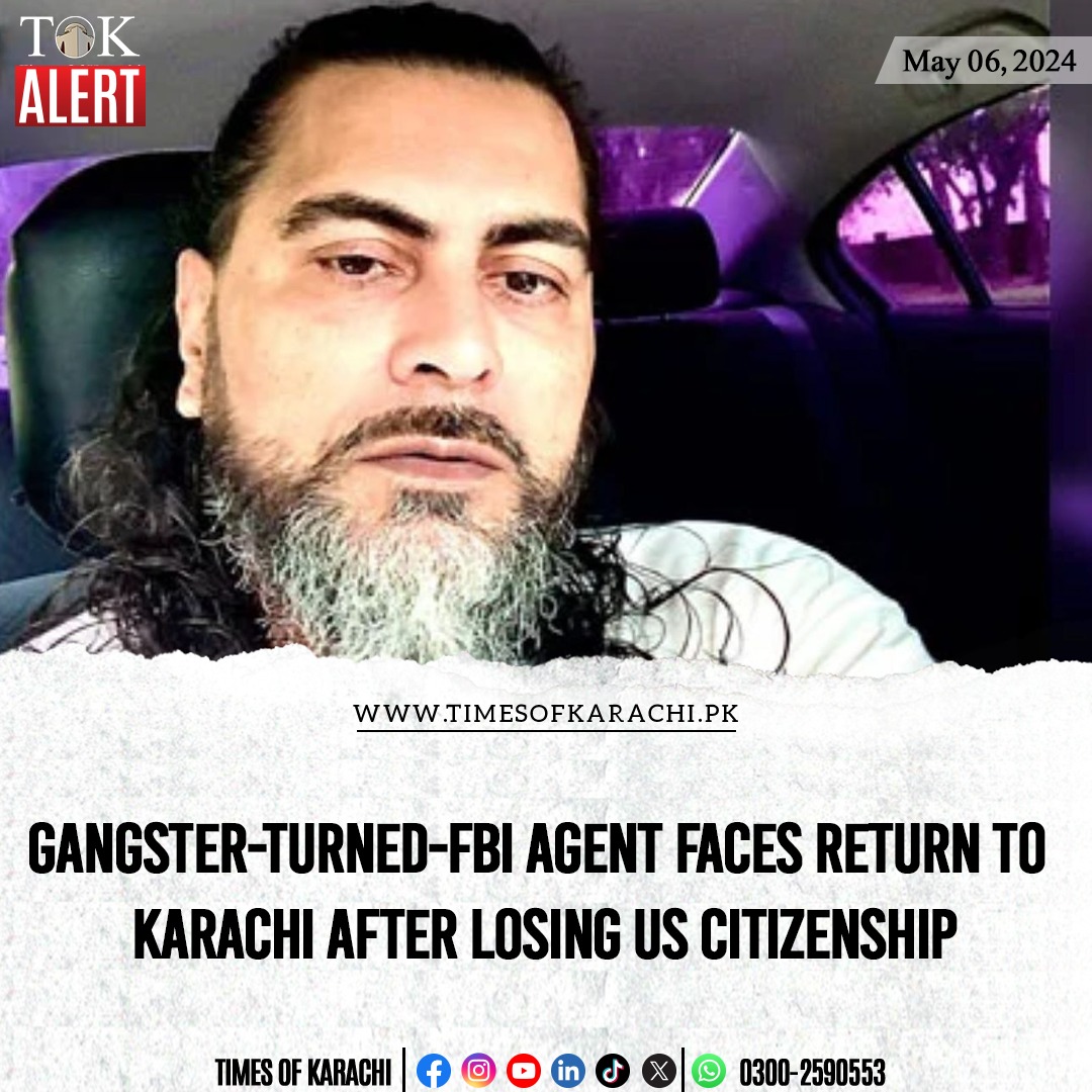 Kamran Faridi, a former gangster-turned-FBI agent, is poised for a return to #Karachi after losing his #US citizenship. Read: rb.gy/u0ayw1