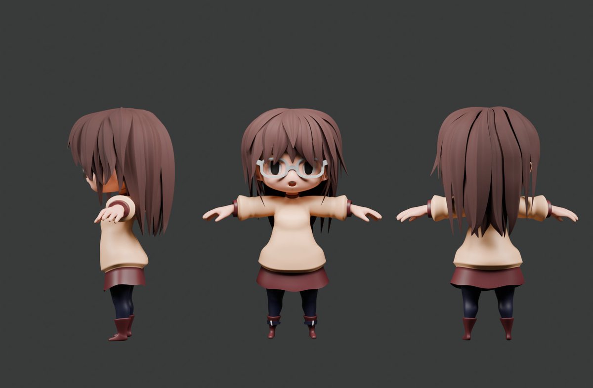 #WIP  Character for my new project.
#gamedev  #blender #3dcharacter