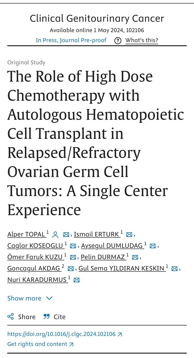 Our recent study has been published in #clinicalgenitourinarycancer 🤓