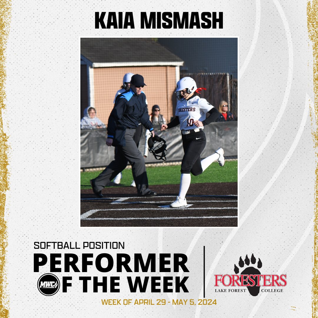 MWC Softball Position Performer of the Week: Kaia Mismash, Lake Forest College @LFAthletics