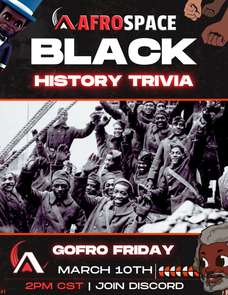 Next #GOFR0FRIDAY we turning up with our first Black History Trivia 🚀🚀💪🏿💪🏿
Join our discord!
Link in bio 🚀🚀💪🏿👏🏿
#algofam #algorand #AlgorandNFTs #blackhistory #history #Americanhistory