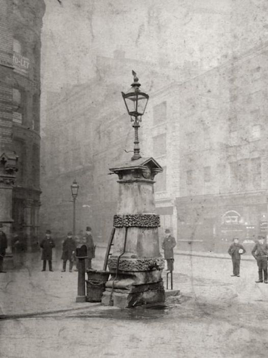 The Aldgate Pump, London- referred to as the pump of death, the symbolic starting point of the East End. The water actually came from decaying matter from a graveyard and the leaching of calcium from the dead resulting in the deaths of hundreds and leading to the Aldgate epidemic