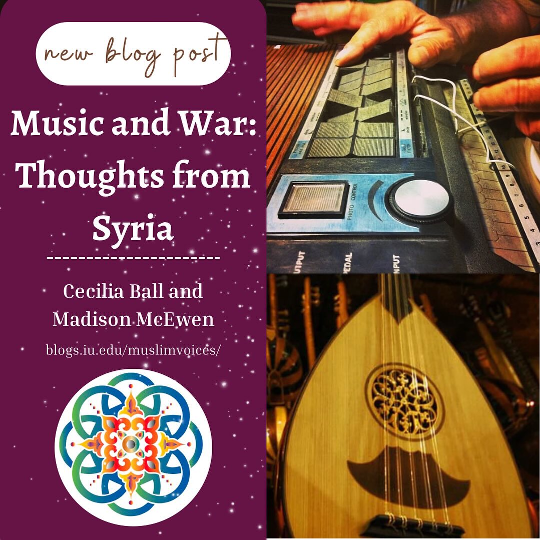 We got a new blog on music and war written by everybody's sweetheart Dr. Iman Alramadan's (<a href="/iaramadan/">Iman Alramadan</a>) students in the Arabic Flagship Program <a href="/iuarabicflag/">IU Arabic Flagship Program</a> at Indiana University's <a href="/hamiltonlugar/">Hamilton Lugar School at Indiana University</a> School of Global and International Studies!🎼

Read it here: blogs.iu.edu/muslimvoices/2…