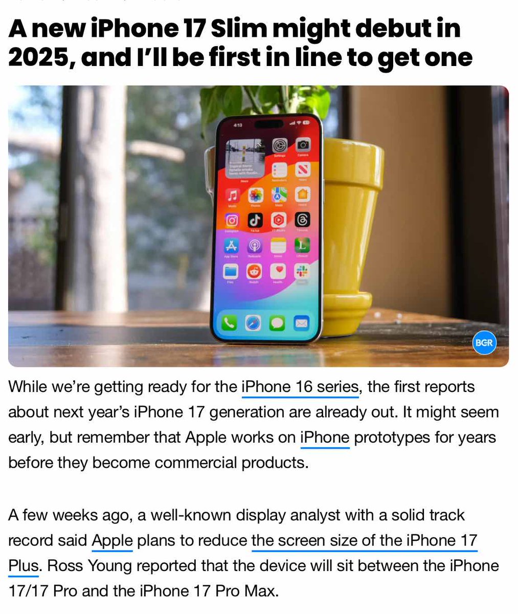 Is it too late to start talking about iPhone 18? ↓