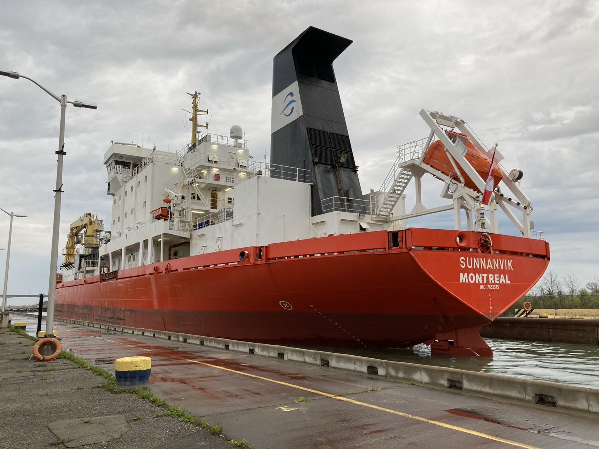 Sunnanvik downbound on Friday, May 3, 2024 in Lock 3 on the Welland Canal.