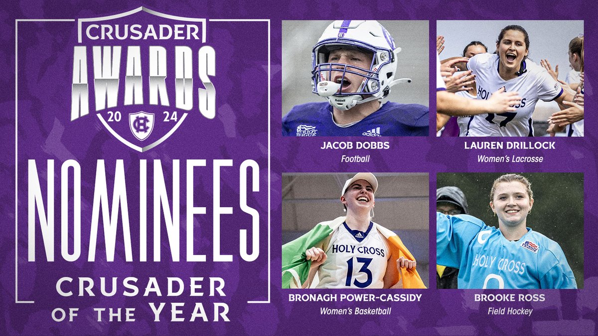These four individuals have left quite the impact on ’Sader Nation and are contenders for the Crusader of the Year award! Jacob Dobbs, @hcrossfb Lauren Drillock, @hcrosswlax Bronagh Power-Cassidy, @hcrosswbb Brooke Ross, @hcrossfh #GoCrossGo