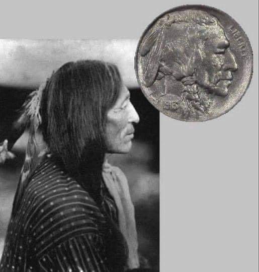 Iron Tail , Oglala Lakota. His image was used on the Indian Head Nickel.