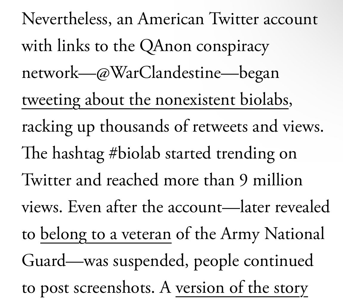 Alright… So Anne Applebaum from The Atlantic, just put out an article with an excerpt from her upcoming book release. She claims that I started a global disinformation to assist Russia and China, about “nonexistent biolabs” in Ukraine. The US DoD, State Dept, CIA, and DNI,…