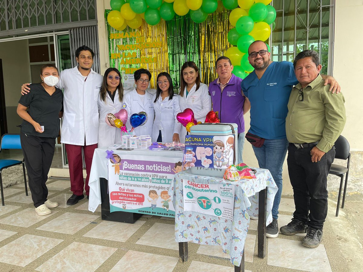 #ElNuevoEcuador | Personal del Centro de Salud Paján del Distrito 13D09 realizó lanzamiento de la Semana de la Vacunación en las Américas con su campaña de vacunación contra el Virus del Papiloma Humano (VPH).