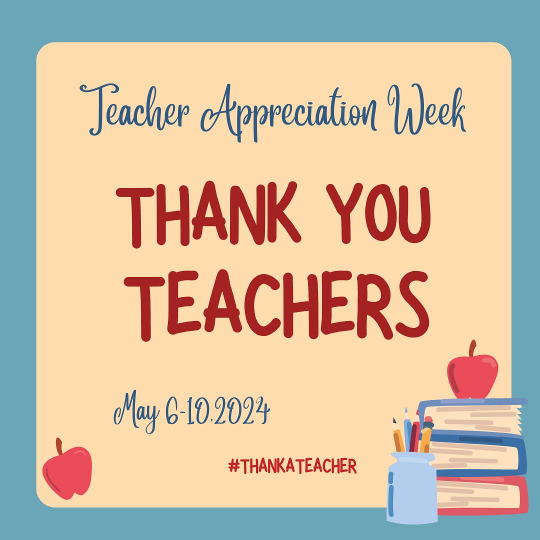 Happy #teacherappreciationweek! #thankyouteachers #ThankATeacher 👩‍🏫🧑‍🏫👨‍🏫🍎🏫