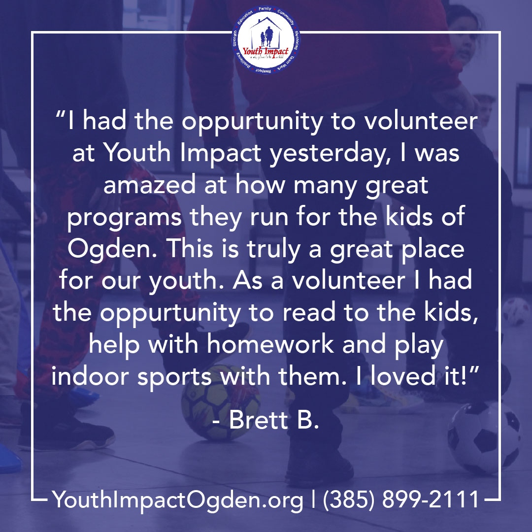Sending a heartfelt thank you to Brett for taking the time to share their experience with us. Your kind words mean the world to us! #YouthImpact #YouthEmpowerment #ChampionsOfChange #SafePlaceToBeAKid 385-899-2111 YouthImpactOgden.org