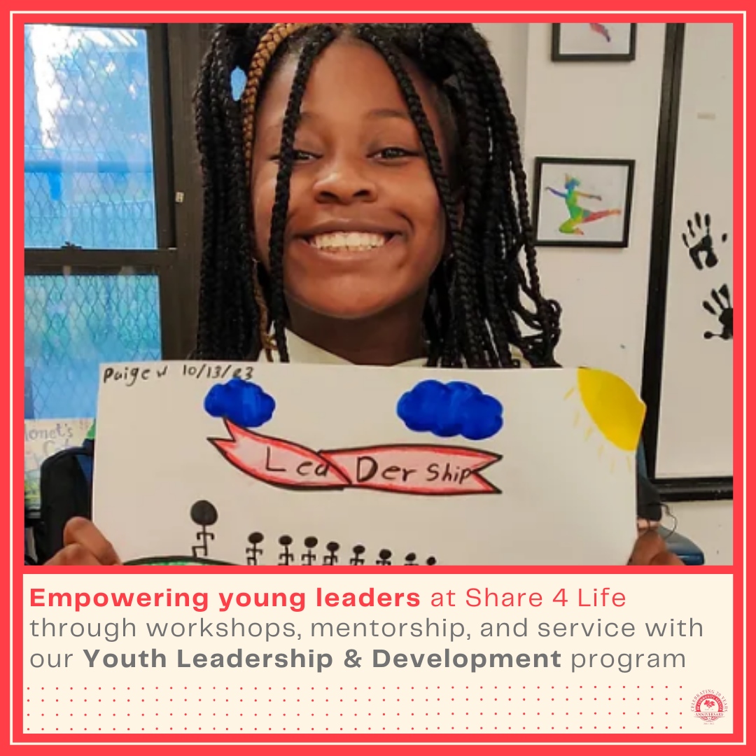 Empowering young leaders with Share 4 Life 🌟. Through workshops, mentorship, and service, we're shaping a generation ready to tackle challenges and champion social justice. Their leadership lights the path to a safer, brighter future for all. #YouthEmpowerment #CommunityChange