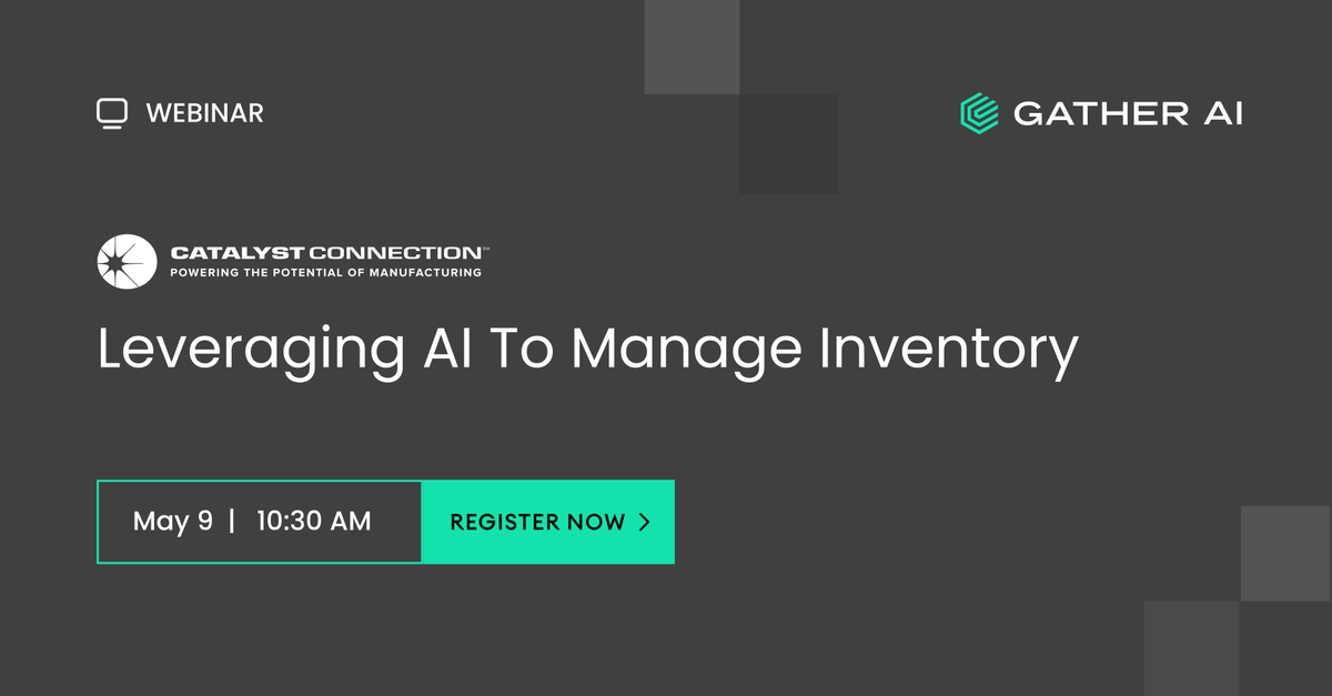 Don't miss our webinar with Catalyst Connection this Thursday, May 9, at 10:30am!

Register below to hear our VP of Marketing, Judy Gordon, speak on how you can leverage AI to better manage your inventory.

hubs.li/Q02wdnV10