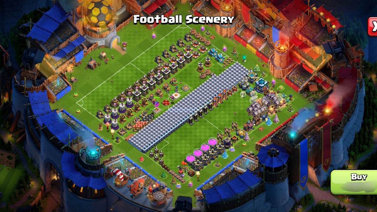 The New ⚽ Football Scenery looks nice!

#ClashWithHaaland #ClashOfClans #ClashOn #Haaland