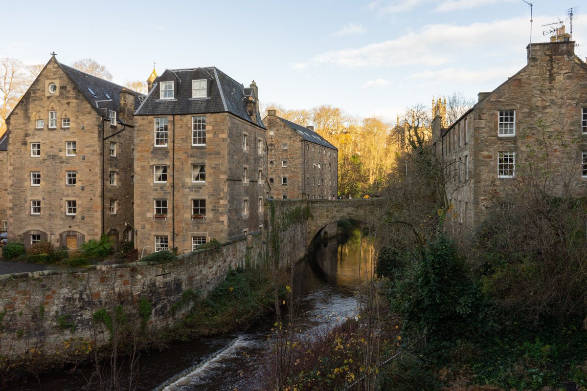 on a walk through Dean Village.