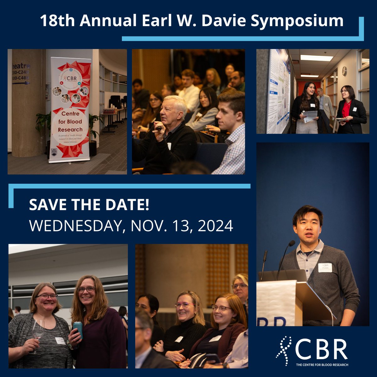 SAVE THE DATE! 📅 The 18th Annual Earl W. Davie Symposium is set for November 13, 2024. The speaker line up is available on our website! Stay tuned for more details. #research #science #symposium