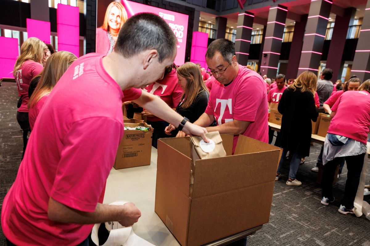 During #MagentaGiving month in April

✅ Employees donated $1M across thousands of nonprofits
✅ T-Mobile Foundation awarded $390,500 toward employee-involved volunteer projects 
✅ Employees dedicated over 9,120 volunteer hours 

👏👏👏