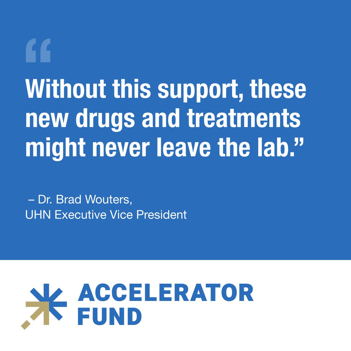 Introducing the Accelerator Fund. A philanthropic fund from UHN Foundation and The Princess Margaret Cancer Foundation created to help promising innovations reach patients faster by maximizing their commercial potential. Read more: bit.ly/4agrRDq