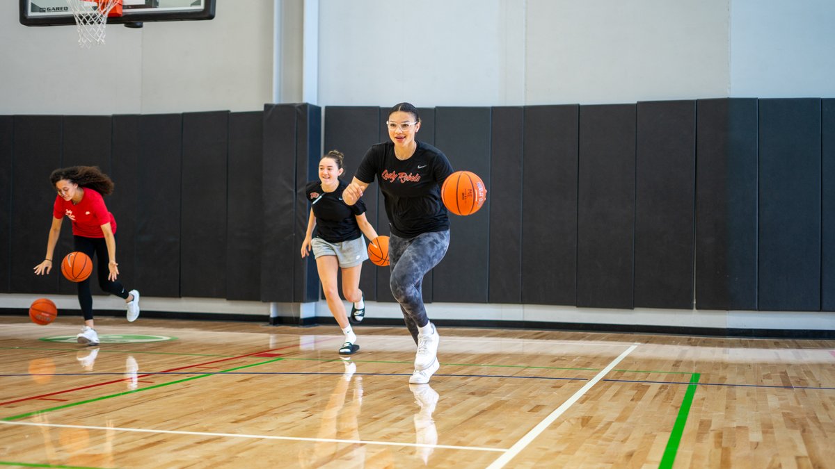 Check out the new and improved Parkdale Rec Center Gym! 🏀It re-opened over the weekend, welcoming players of all sizes for a basketball camp hosted by our @UNLVLadyRebels. To enhance player performance and improve safety for the community, the gym floor was upgraded to