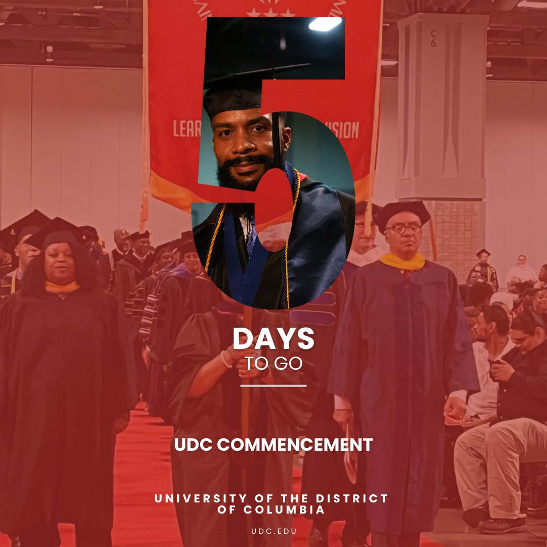 Get excited Firebirds, UDC Commencement is just 5 days away. #udc1851 #OneUDC #PROUDHBCU