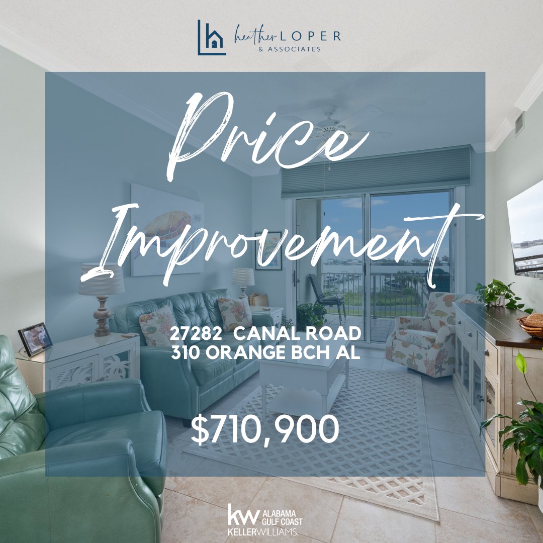 New price alert! Unit 310 at Harbor Cove in Orange Beach is now $710,900!  Make the most of this price improvement and discover more about this coastal retreat. Get all the details at HeatherLoper.com  #OrangeBeachLiving #WaterfrontProperty #HeatherLoperAndAssociates