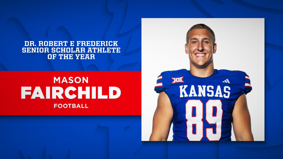 Rock Chalk, @hkersgieter and @fairchild_mason 🔴🔵 Our Dr. Robert E. Frederick Senior Scholar Athletes of the Year!