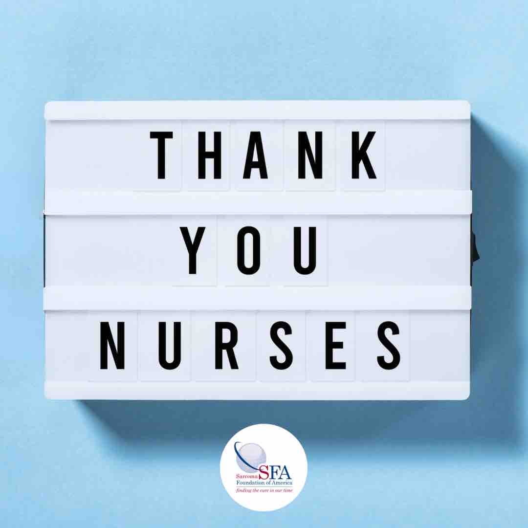 Today is the start of National Nurses Week. We want to express our deepest gratitude to the incredible nurses who work tirelessly to care for sarcoma patients. Your compassion, dedication, and expertise make a world of difference. Thank you for all that you do!