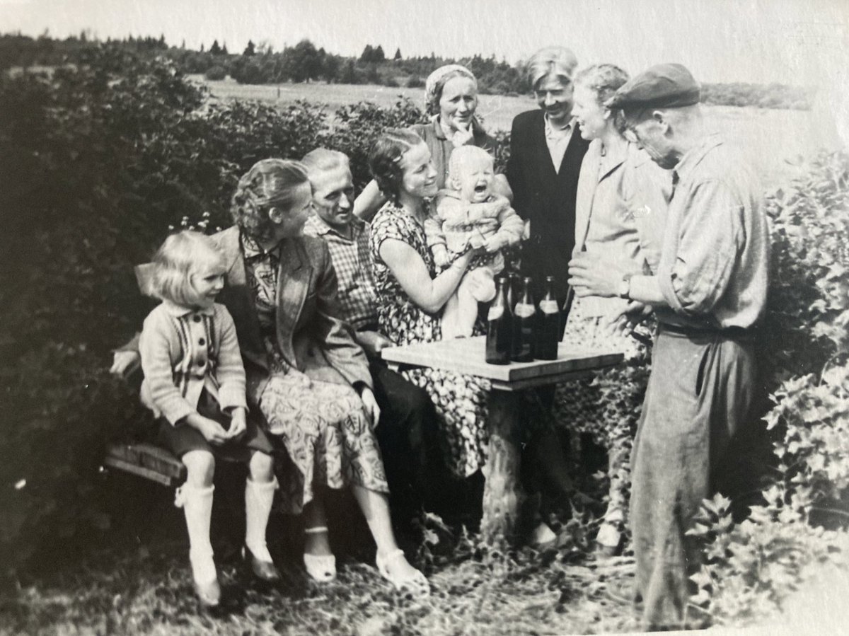 Finns in Estonia. My late grandmother's family. They escaped Ingria during WWII and settled here.

(Grandfather is from there too. Some of his family were 'evacuated' to Siberia, some killed. What was left of all their homes around Leningrad were settled by Rus after the war.)