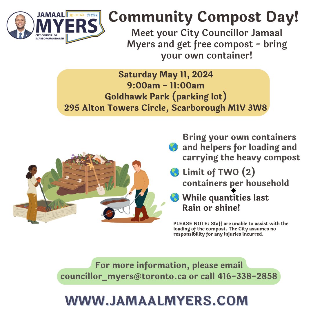 We're back again this Saturday from 9-11am for another #compostday. I will be meeting residents at Goldhawk Park and helping to kick-start your gardens with free compost (just be sure to bring your own container!) You can also come by just to say hello! Hope to see you there!