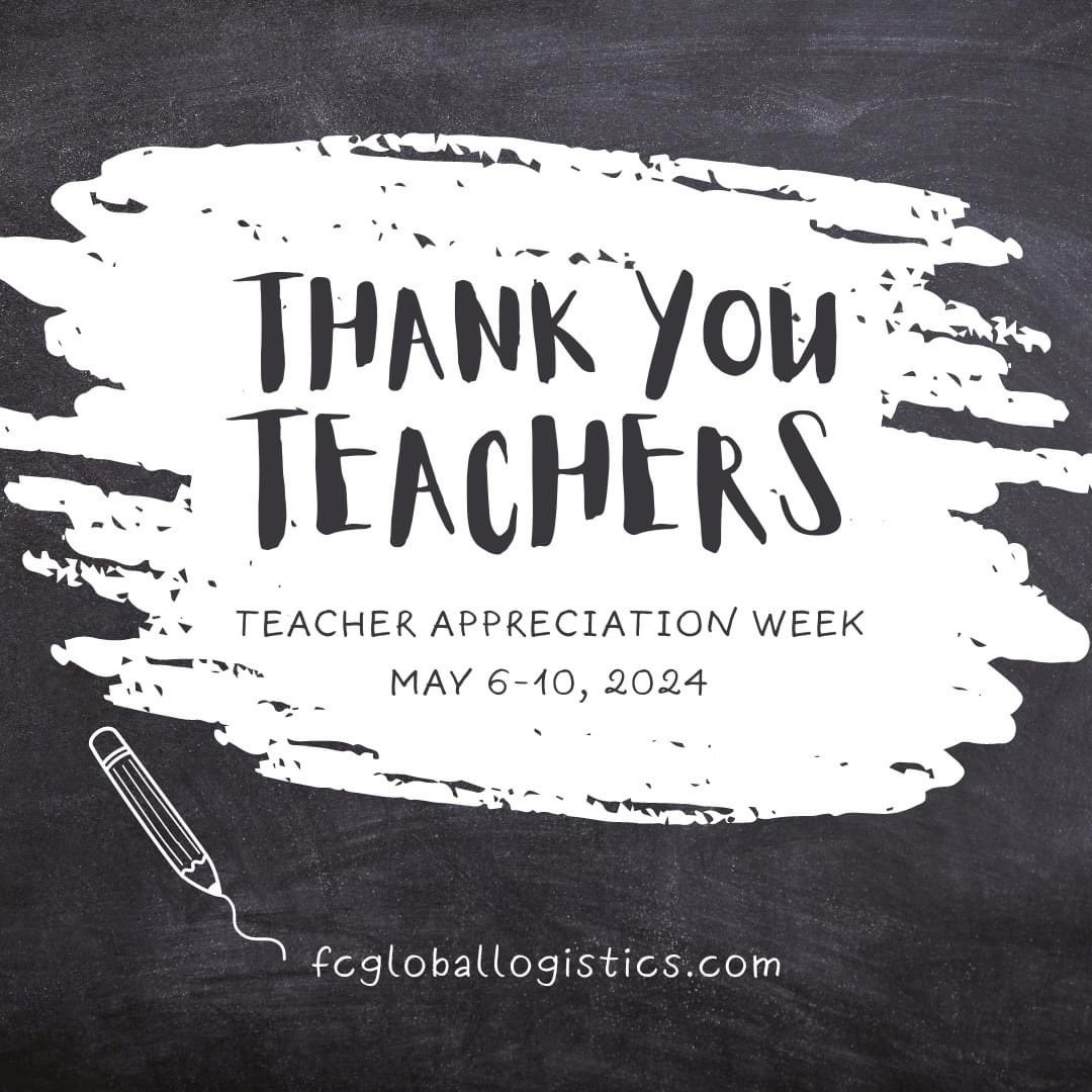 To all teachers, teachers' aides, principals, support staff, and mentors at our schools - we thank you!

#firstclass #GlobalLogistics #teacherappreciationweek #teachers #thankyou #appreciationpost