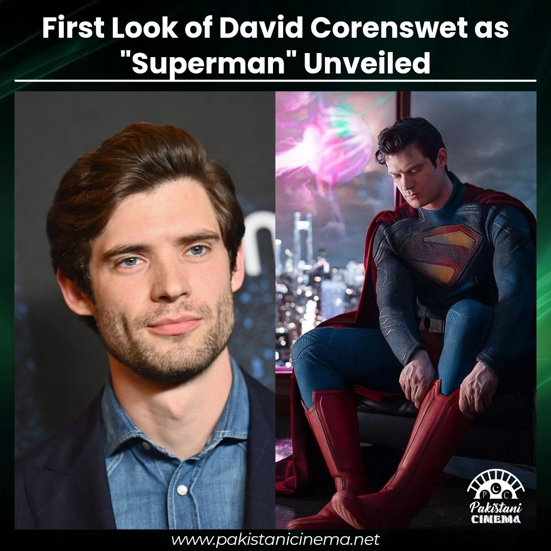 #JamesGunn shares the first look of #DavidCorenswet as '#Superman'. The film releases in theaters on July 11, 2025.