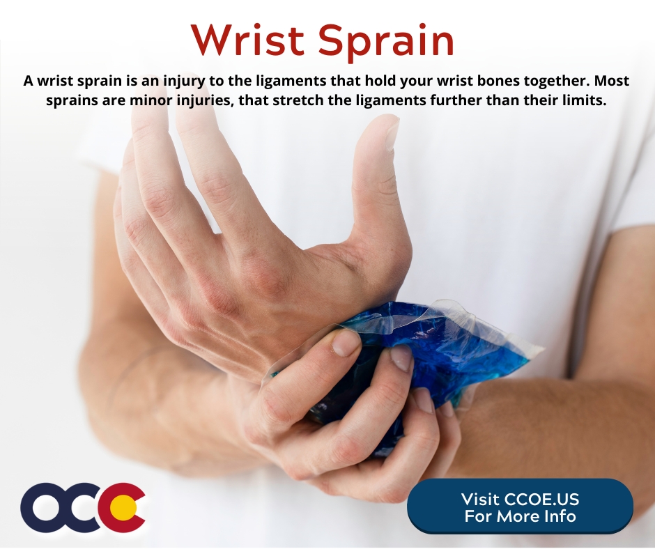 Most wrist sprains are minor injuries. But they are usually painful and can be more severe if you tear the ligament. Not properly treating a sprained wrist can lead to further damage. At OCC – CCOE, we can help you find relief. 

Learn more at bit.ly/4blvKs5

#OCC #CCOE