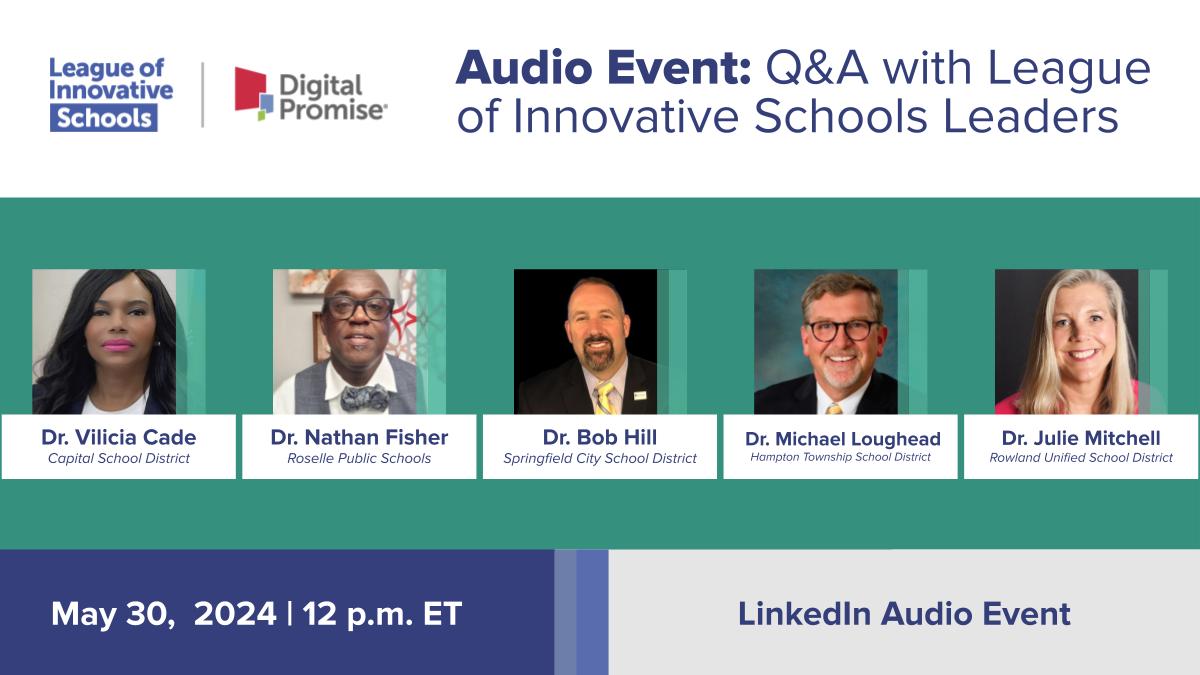 #EdLeaders!: Are you considering applying to our newest cohort? Join us on May 30 for a Q&A-style LinkedIn Audio event to get your questions answered by current League superintendents: bit.ly/4aVf36z @Fishthedoctor @DrRobertHill @_JulieMitchell_ @vilicia_cade #DPLIS