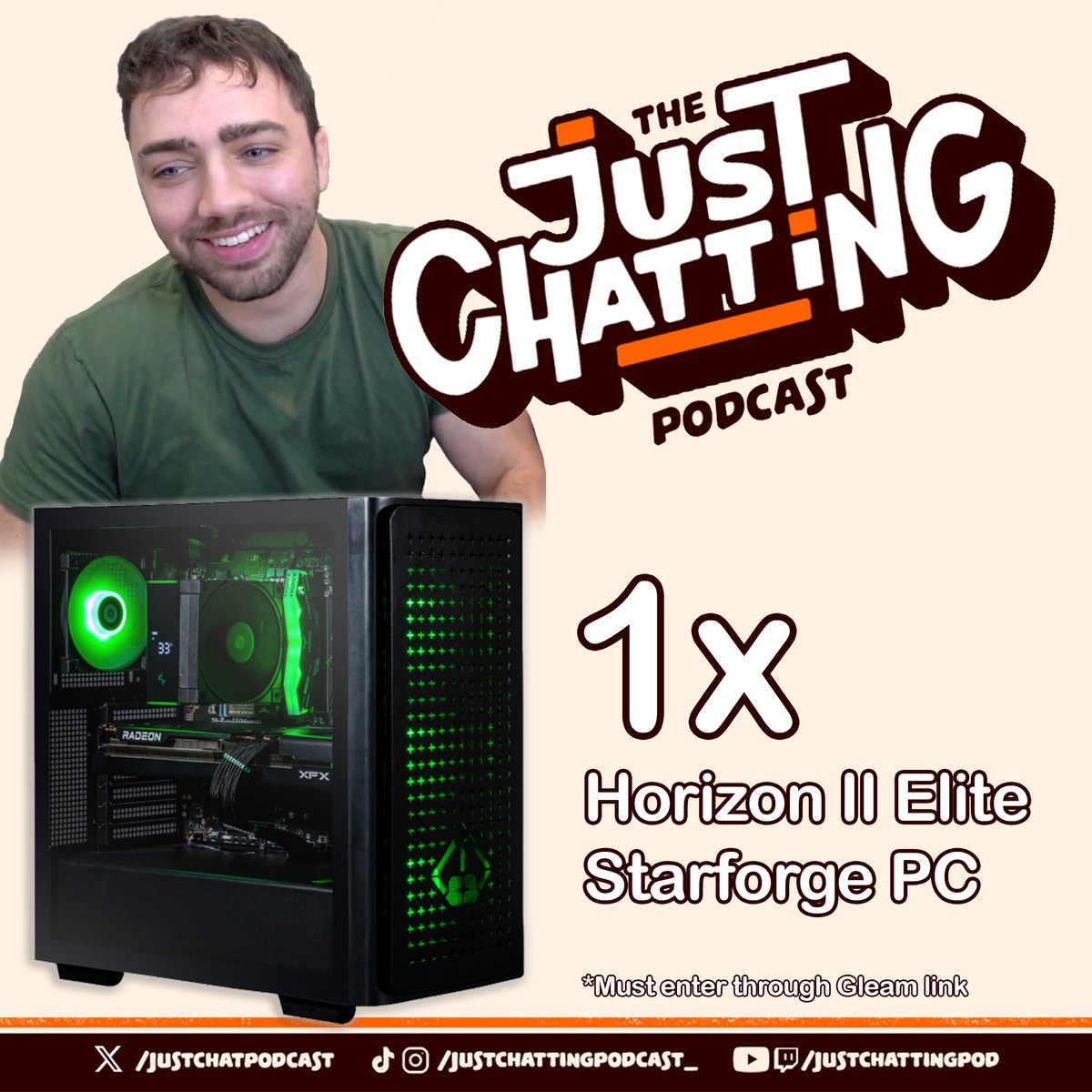 MIZKIF HAS LAUNCHED HIS PODCAST 🎙️ To celebrate, he's giving away a Horizon II Elite @StarforgePCs PC! To enter: - Like & RT - Follow @JustChatPodcast - Enter using the Gleam link in reply below Ends in 10 days. Worldwide. GOOD LUCK 🤩