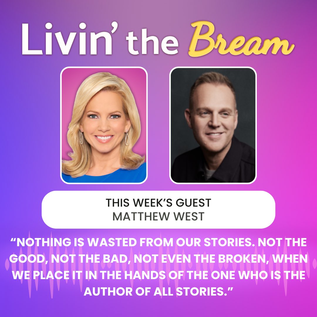 He’s a hit songwriter, singer and storyteller.  And now @matthew_west wants to help you tell your story too!  We talk about his new book and how he got started writing and singing jingles.  Guess how much he got paid? 🤯  Listen in to this week’s #LivinTheBream