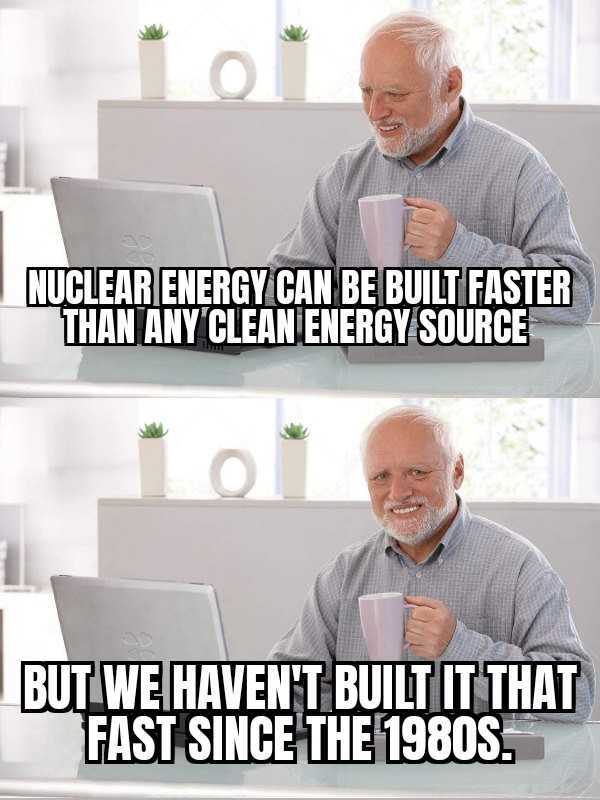 The more frequently we build nuclear the faster they will be built! ⚛

#MemeMonday #GenerationAtomic #nuclearbuildout