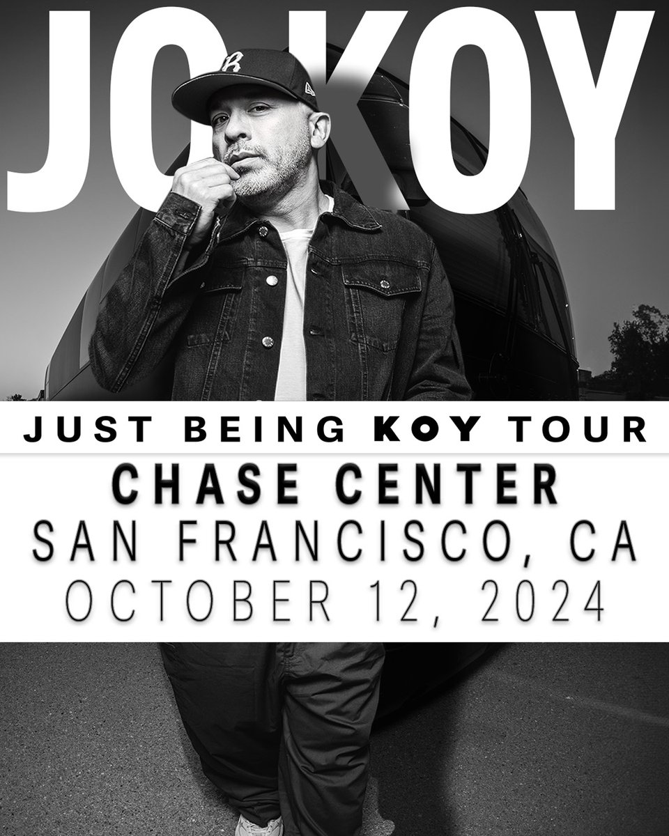 JUST ANNOUNCED: @Jokoy is bringing the Just Being Koy Tour to Chase Center on Saturday, Oct. 12. Tickets go on sale Thursday, May 9 at 12 PM!
