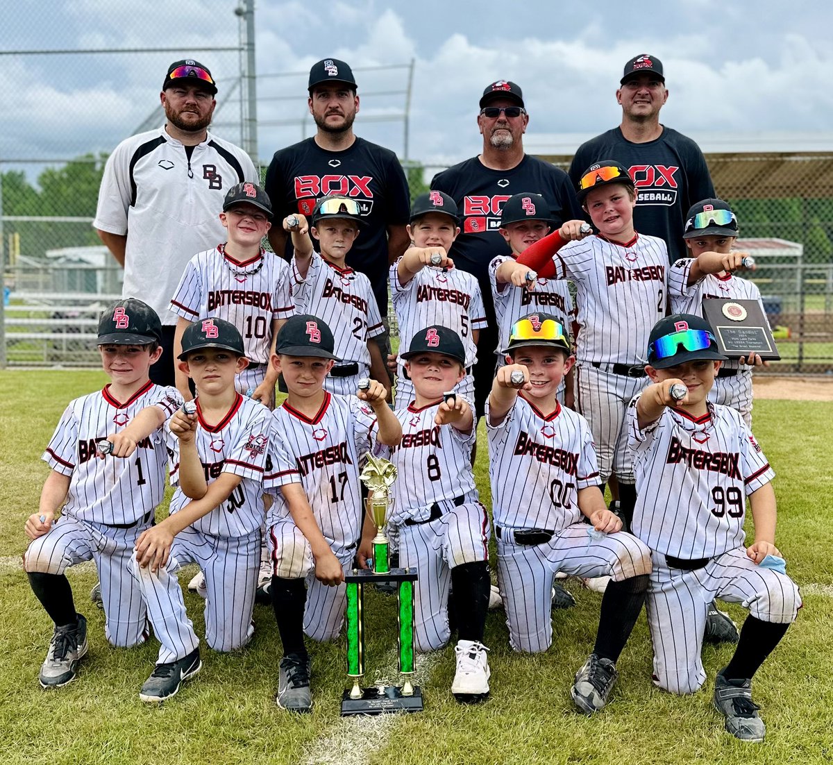 Great weekends for Batters Box 7U Black, 9U Black, 10U White, and 11U Gray! 🏆 #reptheBox #BoxBoys