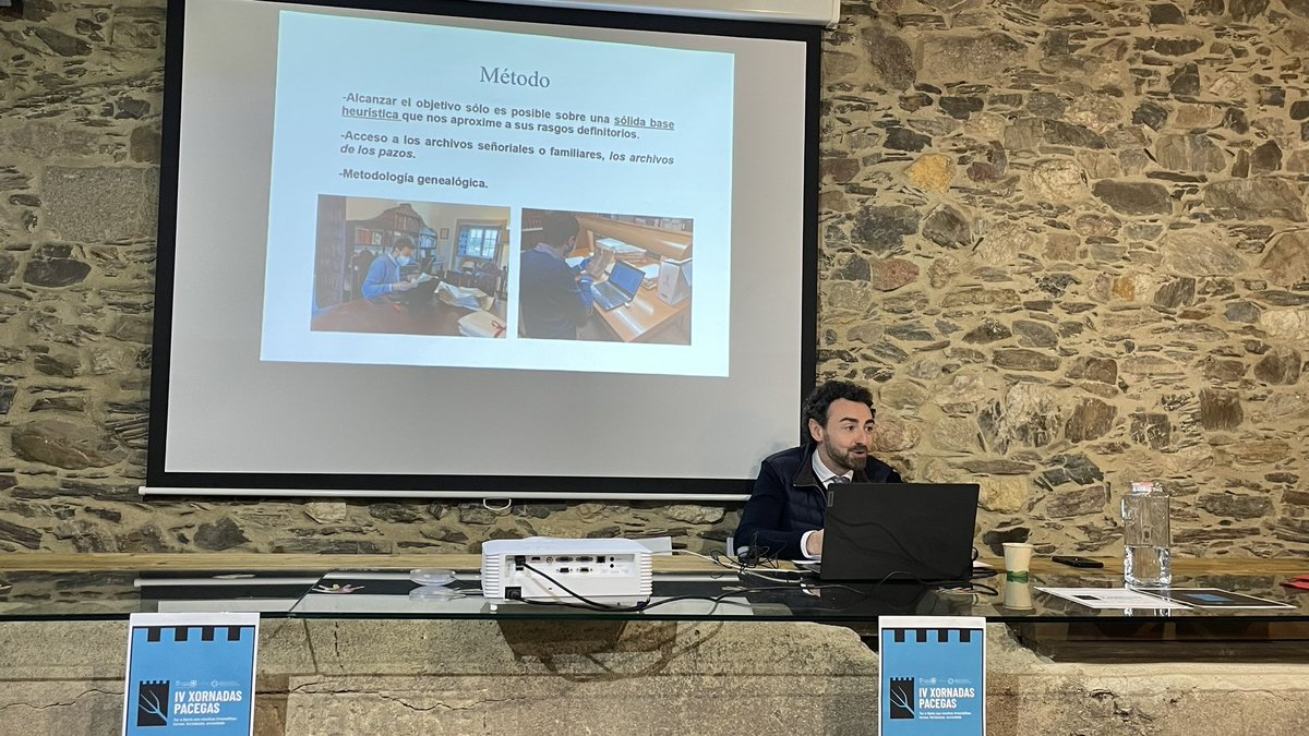 O director do @iegps Pablo Otero Piñeyro nas IV Xornadas Pacegas @RedeMuseistica co relatorio A casa señorial en Galicia tralas revoltas #PazodeTor