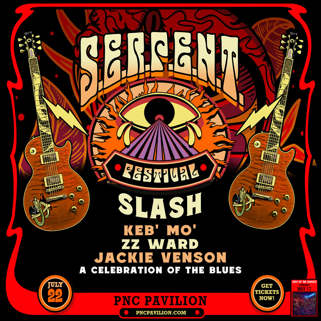 Do you want to get 2 @Slash tickets for the price of 1? For a limited time, get a BOGO offer on select reserved tickets to S.E.R.P.E.N.T. Festival at PNC Pavilion on July 22! Follow this link to get the offer ➜ bit.ly/pncslash-24