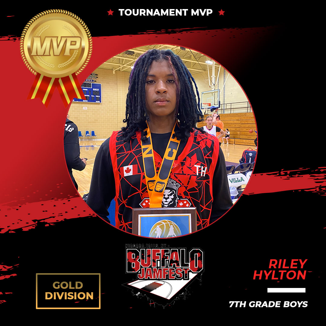 Buffalo Jamfest, 7th-grade boys gold division MVP, Riley! #HardwoodKings