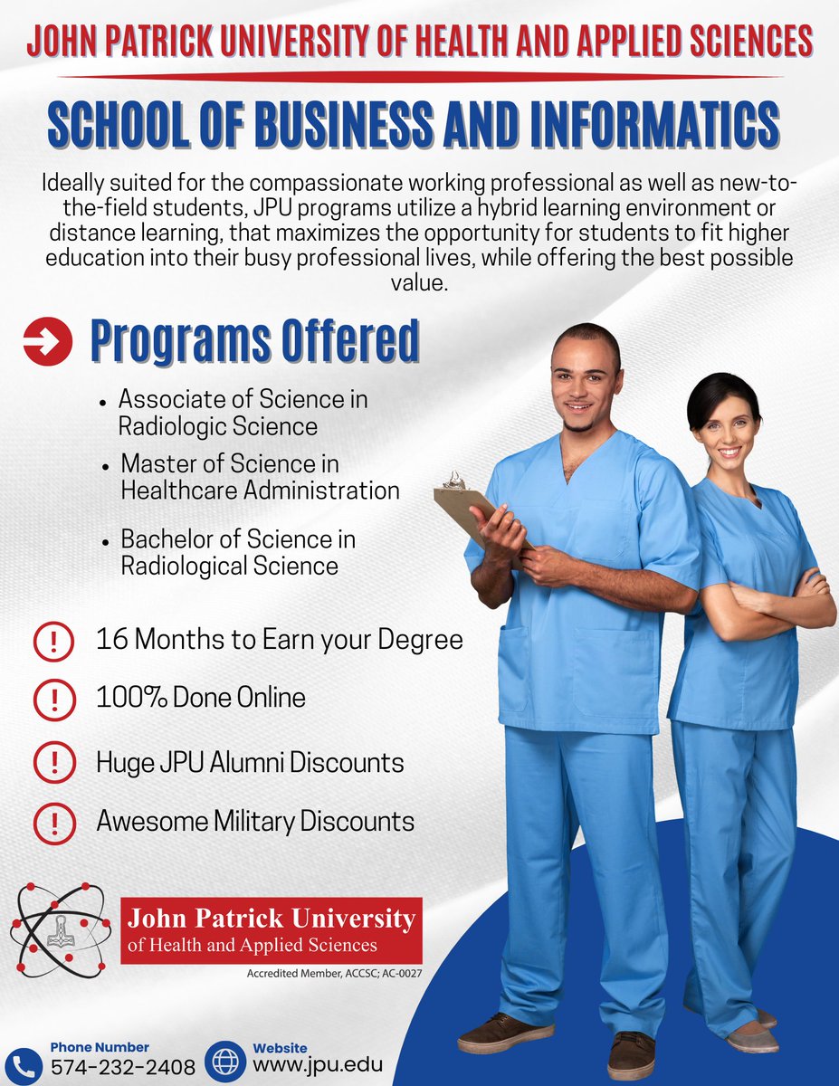At John Patrick University, we cater to both compassionate working professionals and newcomers to the field. #health #healthyliving #medicalstudent #medicalschool ##medicaladvice #medicalfield #healthfieldworker #healthcare #healthcareworker