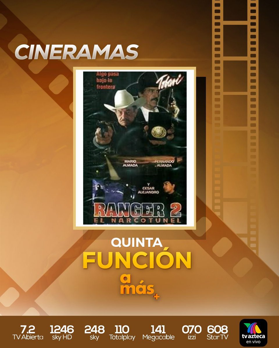 🎉¡Comienza tu semana con lo mejor de #Cineramas por el 7.2! 🎬🎞️ 12:00 p.m. 𝗟𝗮 𝗻𝗼𝘃𝗶𝗰𝗶𝗮 𝘀𝗼𝗻̃𝗮𝗱𝗼𝗿𝗮 👗 y después, 𝗖𝗿𝗲𝗽𝘂́𝘀𝗰𝘂𝗹𝗼 𝗱𝗲 𝘂𝗻 𝗗𝗶𝗼𝘀. 🎹 6:30 p.m. 𝗘𝗹 𝗺𝘂𝗻𝗱𝗼 𝗱𝗲 𝗹𝗼𝘀 𝘃𝗮𝗺𝗽𝗶𝗿𝗼𝘀 🧛 y 𝗣𝗿𝗲𝗰𝗶𝗼𝘀𝗮.🪞 10:30 p.m. 𝗥𝗮𝗻𝗴𝗲𝗿…