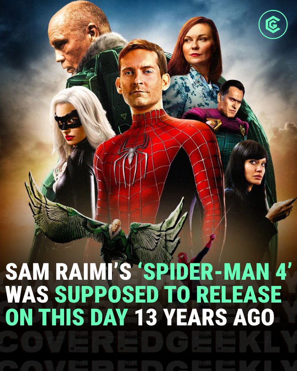 On this day 13 years ago... Tobey Maguire's #SpiderMan4 would have blessed theatres worldwide.