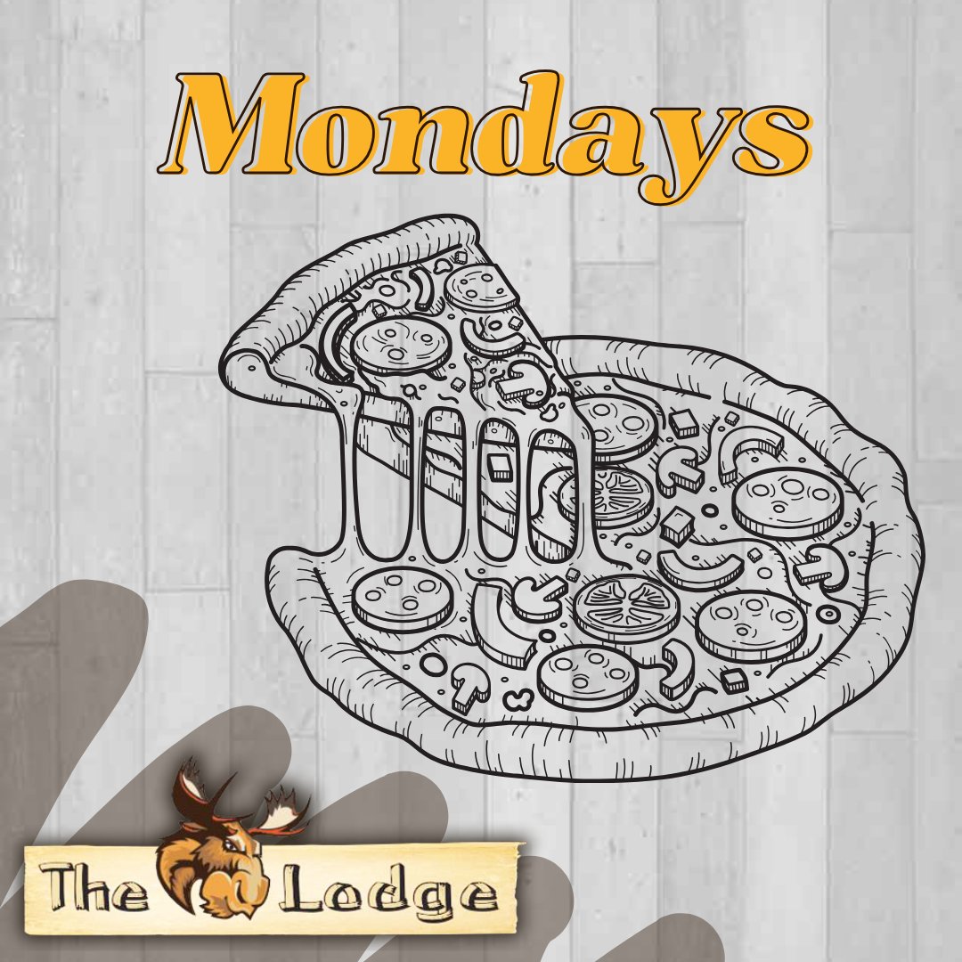 Make Mondays magnificent with our unbeatable special at The Lodge! From 5-9 PM, relish in half-price pizza and $5 martinis. A delightful start to the week awaits you!

#Monday #Pizza #Martini #TheLodge #Deals #CureForMondays #MartiniMonday #StartRight