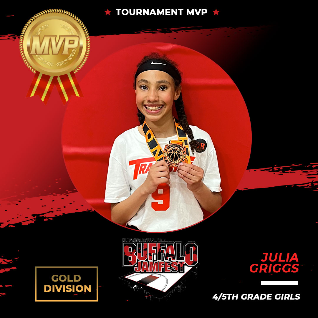 Buffalo Jamfest, 4/5th-grade girls' gold division MVP, Julia! @TranswayBball
