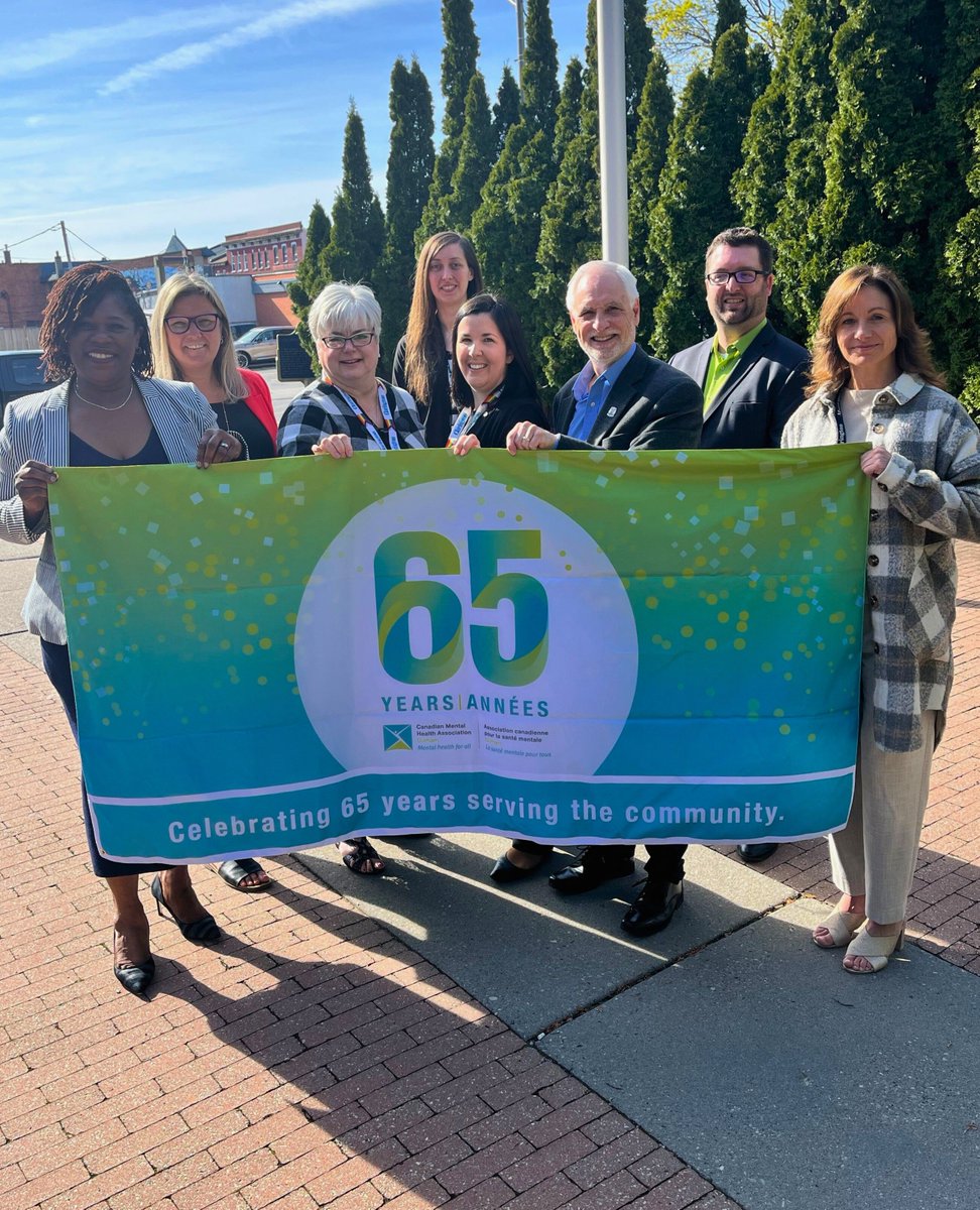 This Mental Health Week CMHA Durham is celebrating 65 years of supporting our community. Today, our CEO Sheryl Wedderburn joined Clarington Mayor Adrian Foster, Clarington Council and Staff in raising the flag to mark Mental Health Week and our 65th anniversary.